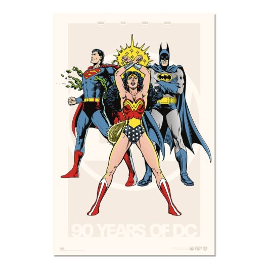 Affiche du 90e anniversaire de DC Comics