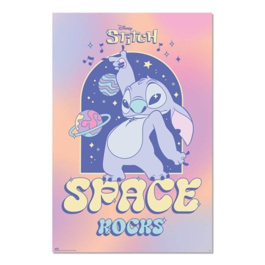 Disney Stitch Space Rocks Poster