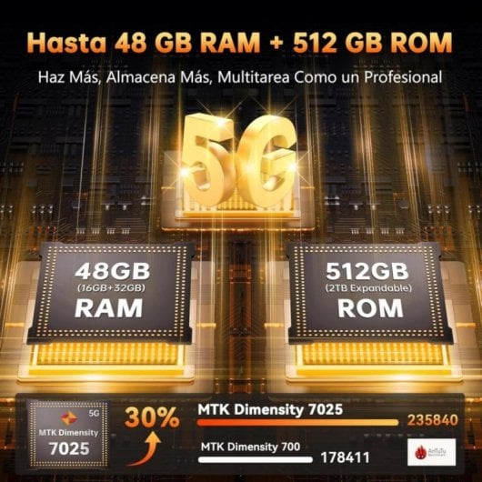 Móvil OUKITEL WP55 Pro 5G 16GB 512GB Dual SIM Batería 11000mAh IP68 120Hz NFC Android Negro/Rojo