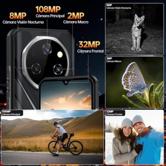 Móvil OUKITEL WP55 Pro 5G 16GB 512GB Dual SIM Batería 11000mAh IP68 120Hz NFC Android Negro