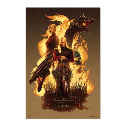 Affiche de Game of Thrones : La Maison du Dragon, du Feu et du Sang