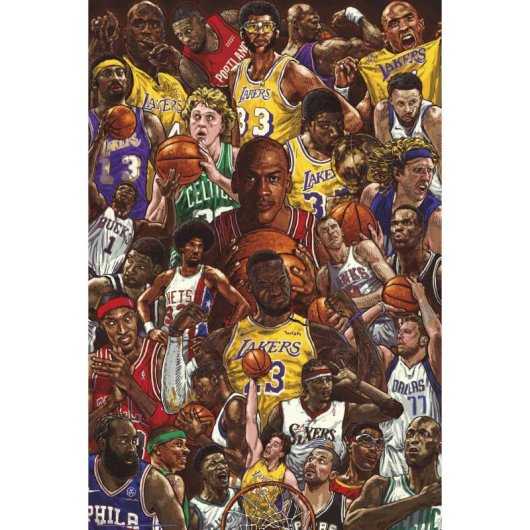 Affiche des superstars de la NBA