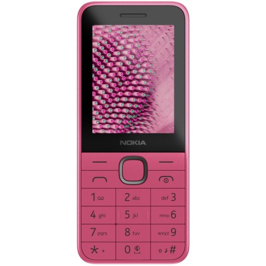 Teléfono HMD Nokia 225 Rosa, Dual SIM, 2.4", 4G, Bluetooth 5.0, 128MB+64MB RAM