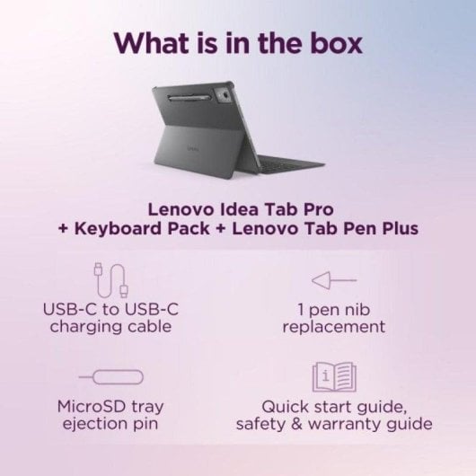 Tablet Lenovo Idea Tab Pro WiFi 12,7" 8GB 256GB Gris con Teclado y Stylus Pen