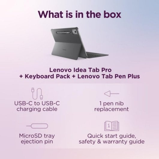 Tablet Lenovo Idea Tab Pro 12.7" 3K 256GB 8GB Android 14 Cinza + Tab Pen Plus + Teclado