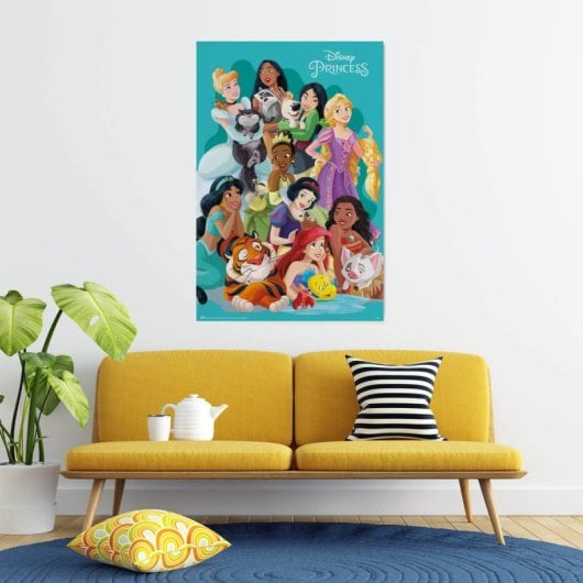 Poster Disney Princesas Y Mascotas