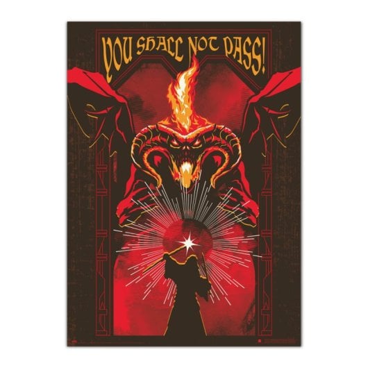 Affiche luminescente Le Seigneur des Anneaux Balrog