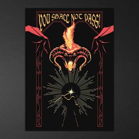 Affiche luminescente Le Seigneur des Anneaux Balrog