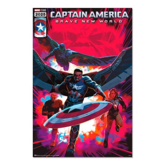 Poster Marvel Capitan America Brave New World Comic