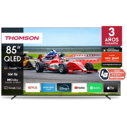 Thomson Q70 Series 85" 85QG7S14 QLED 4K Ultra HD 144Hz HDMI 2.1 Google TV HDR Dolby Vision