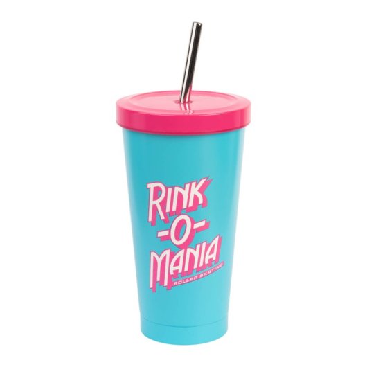 Stranger Things Stahlbecher mit Strohhalm - Rink-o-mania