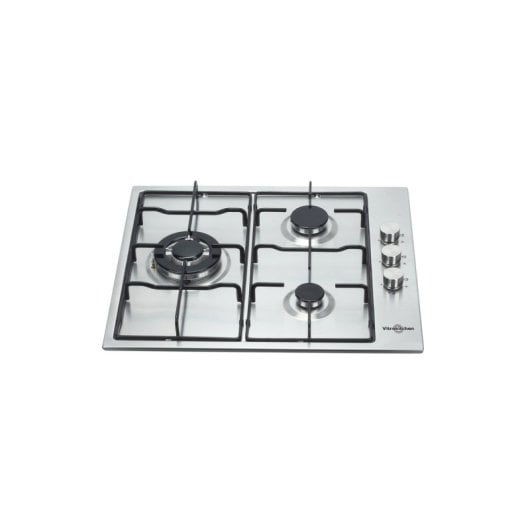 Plaque de cuisson gaz naturel Vitrokitchen En630lin 3 feux inox 60 cm