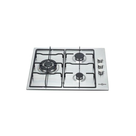 Encimera Vitrokitchen EN630LIN Gas Natural 3 Quemadores 60 cm Acero Inoxidable