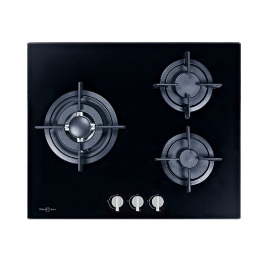 Vitrokitchen Cg605nb Encimera Cristal Gas 3fgos. A Gas Butano 60cm.