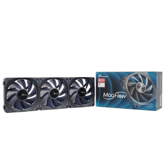 Ventilador Seasonic MagFlow 1225 120mm PWM 600-2000RPM Bajo Ruido Negro