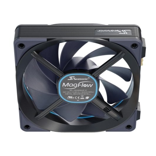 Ventilador Seasonic MagFlow 1225 120mm PWM 600-2000RPM Bajo Ruido Negro