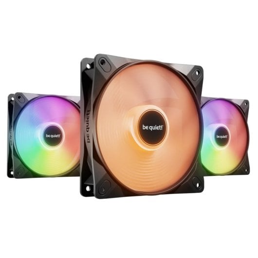Ventilador BEQUIET Light Wings LX 120mm PWM Pack 3 ARGB Negro 1600RPM 87,5m³/h