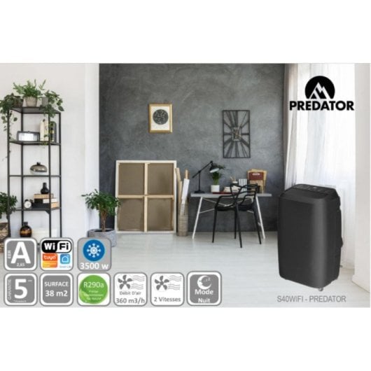 Aire acondicionado móvil GLAZIAR PREDATOR S40 WiFi 12000BTU 3500W R290 Temporizador 38m²