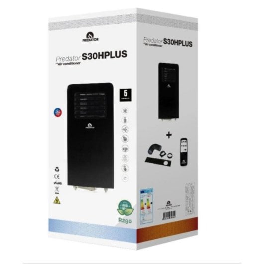 Climatiseur Mobile Réversible Glaziar Predator S30H Plus 9000 BTU R290 29m² 50dB