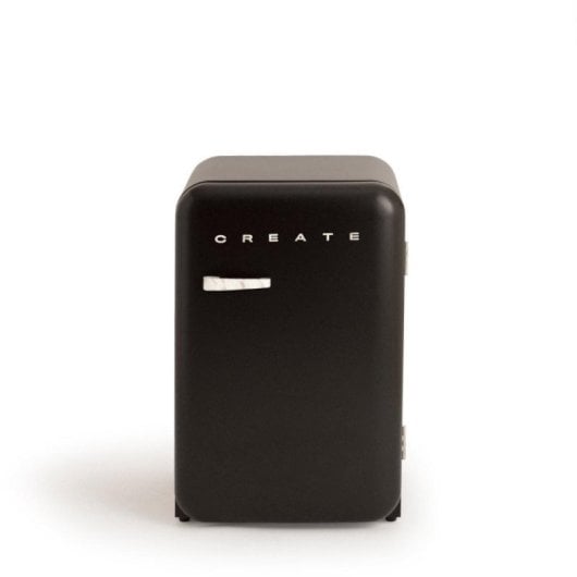 Create Frigorífico Retro Mini 107L Gas R600a Negro/Mármol F