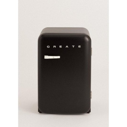 Create Frigorífico Retro Mini 107L Gas R600a Negro/Mármol F
