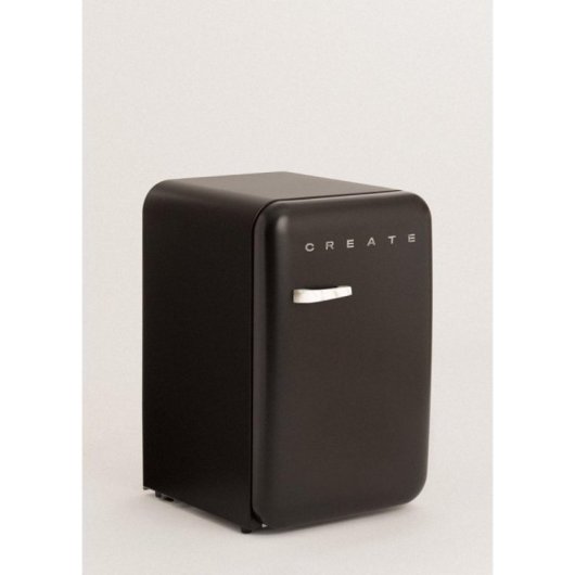 Create Frigorífico Retro Mini 107L Gas R600a Negro/Mármol F