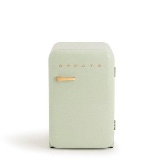 Create Frigorífico Una Puerta Retro Compacto 107L ECO Friendly R600a Verde/Madera F