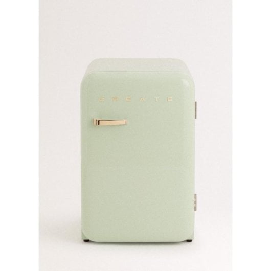 Create Frigorífico Una Puerta Retro Compacto 107L ECO Friendly R600a Verde/Madera F
