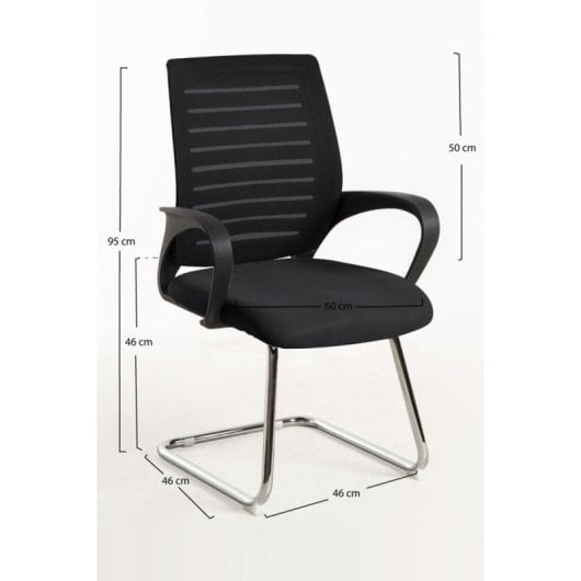 Sillas De Escritorio - Silla Confidente Binet - Negro