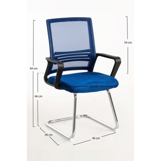Sillas De Escritorio - Silla Confidente Kole - Azul