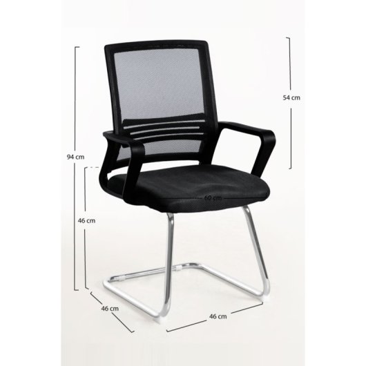 Sillas De Escritorio - Silla Confidente Kole - Negro
