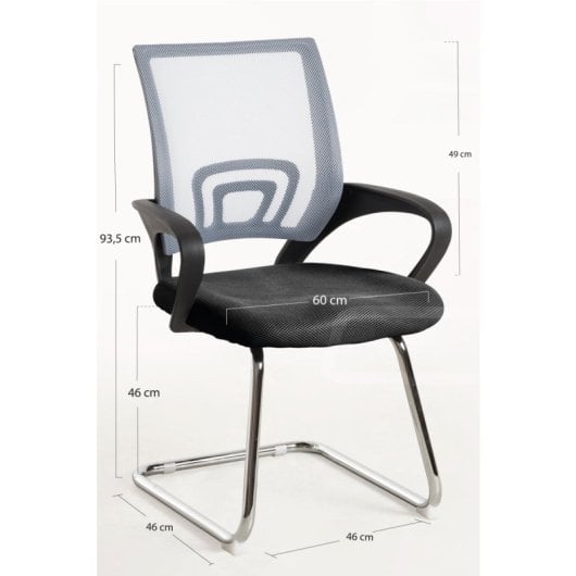Sillas De Escritorio - Silla Confidente Midi - Gris