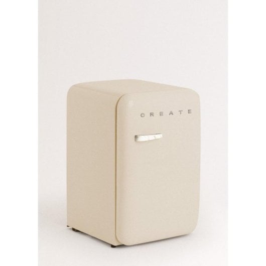Create Frigorífico Una Puerta Retro 107L R600a ECO Friendly Beige/Mármol F