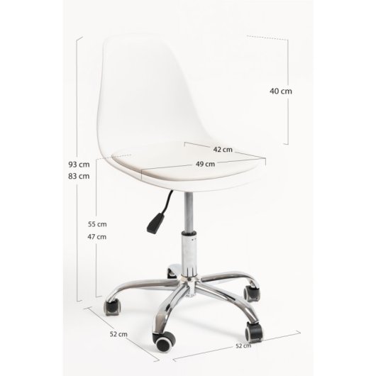 Sillas De Escritorio - Silla Dami Office - Blanco