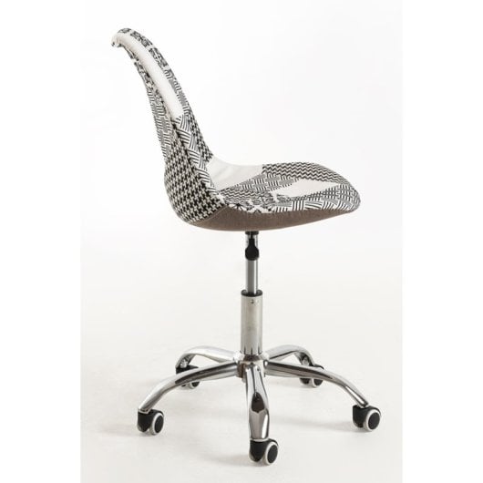 Sillas De Escritorio - Silla Neo Patchwork - Patchwork Blanco Y Negro