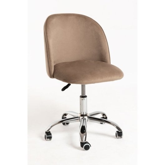 Sillas De Escritorio - Silla Vint Terciopelo Office - Beige