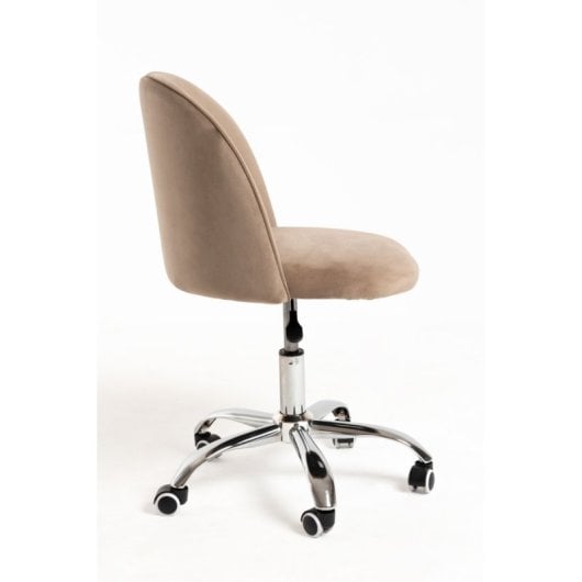 Sillas De Escritorio - Silla Vint Terciopelo Office - Beige