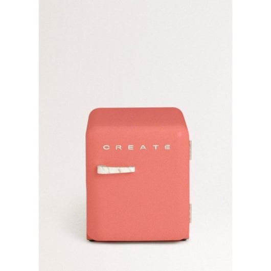 Create Frigorífico Retro Mini 48L Eco Friendly Gas R600a Terracota/Mármol F