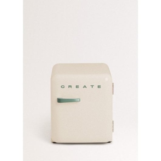 Create Frigorífico Retro Mini 48L Gas R600a Eco Friendly Beige/Verde F