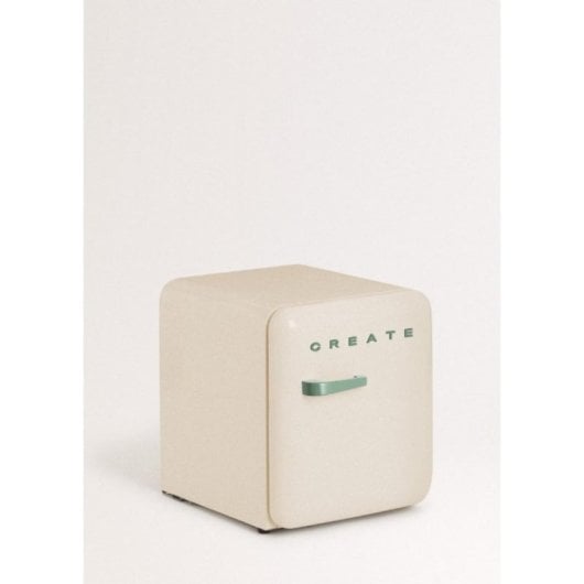 Create Frigorífico Retro Mini 48L Gas R600a Eco Friendly Beige/Verde F