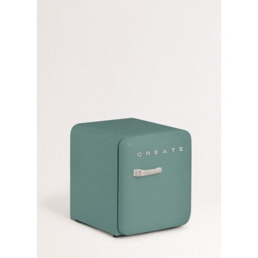Create Frigorífico Retro Mini 48L R600a Verde/Plata F