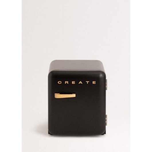 Create Frigorífico Retro Mini 48L Gas R600a Eco Friendly Negro/Madera F