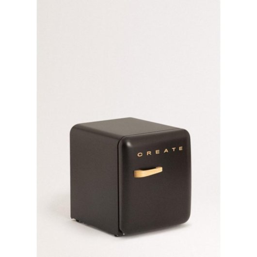 Create Frigorífico Retro Mini 48L Gas R600a Eco Friendly Negro/Madera F