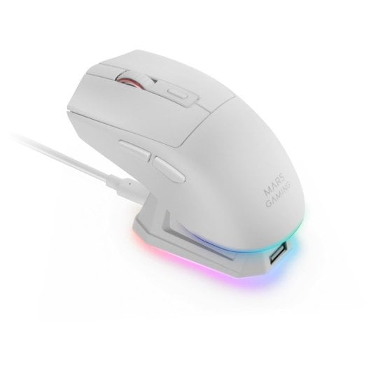 Mars Gaming Mm-t3 Ratón Inalámbrico Rgb Óptico Bluetooth 5.0 14400 Dpi Switches Huano Blanco