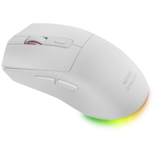 Mars Gaming Mm-t3 Ratón Inalámbrico Rgb Óptico Bluetooth 5.0 14400 Dpi Switches Huano Blanco