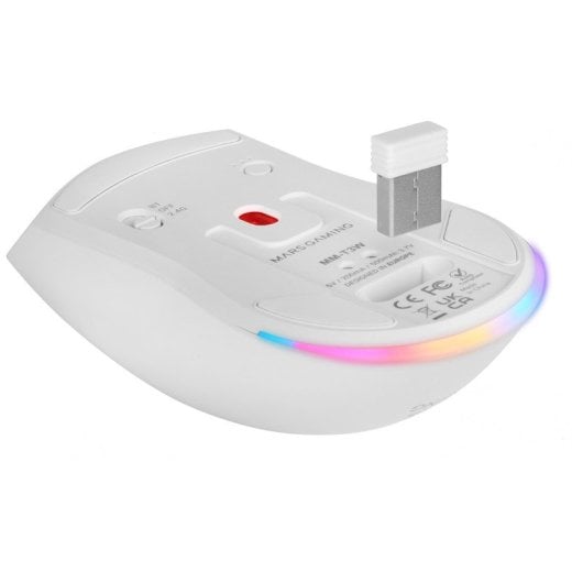 Mars Gaming Mm-t3 Ratón Inalámbrico Rgb Óptico Bluetooth 5.0 14400 Dpi Switches Huano Blanco