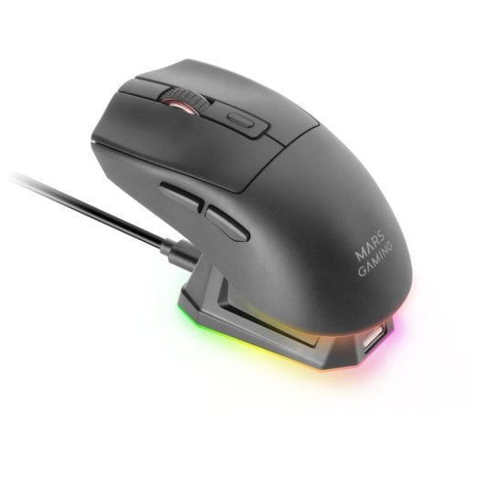 Mars Gaming Mm-t3 Ratón Inalámbrico Rgb Óptico Bluetooth 5.0 14400 Dpi Switches Huano Negro