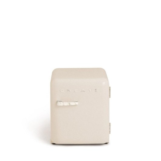 Create Frigorífico Retro Mini 48L R600a Eco Friendly Beige/Mármol F