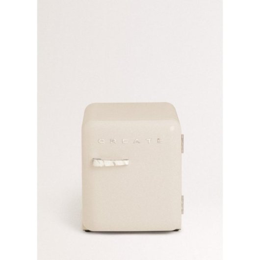 Create Frigorífico Retro Mini 48L R600a Eco Friendly Beige/Mármol F