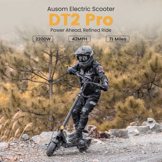 Scooter Elétrica Ausom Dt2 Pro 1100w*2 Cinza